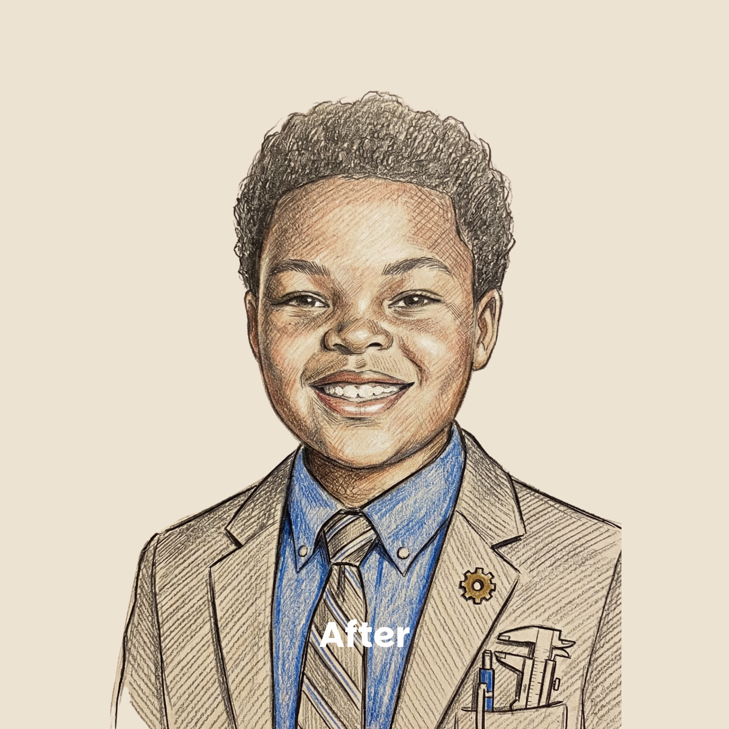 Future Portrait Drawing - Digital
