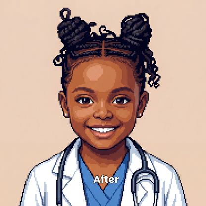 Future Portrait Pixel Art - Poster