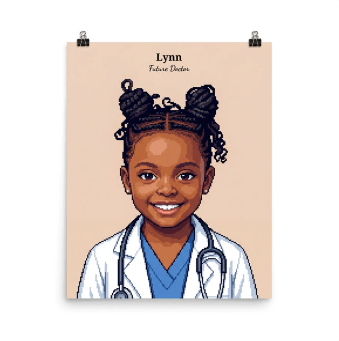 Future Portrait Pixel Art - Poster