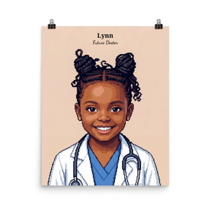 Future Portrait Pixel Art - Poster